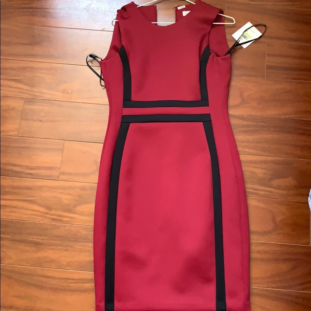 Formal Burgundy Dress -Calvin Klein New